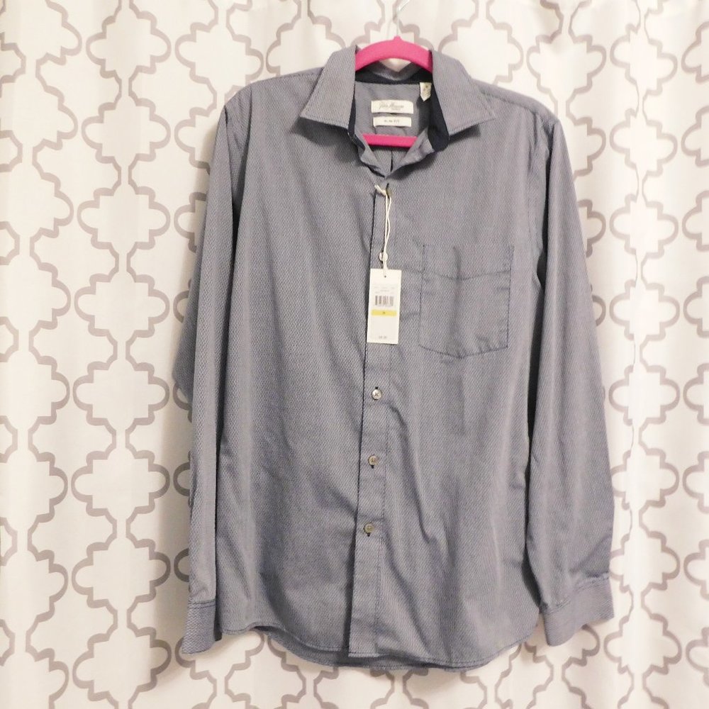 Van Heusen Bluish Gray Dress Shirt - M 15" - 15.5" - NWT